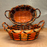 Oval Bamboo Basket - Pumpkins