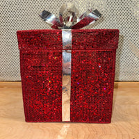 
              Red Glitter Present Wire Basket
            