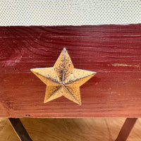 
              Red Wood  Distressed Sleigh w/Star (2 sizes)
            