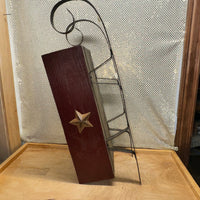 Red Wood  Distressed Sleigh w/Star (2 sizes)