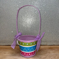 
              Pink/Purple Aztec Accents Easter Basket
            