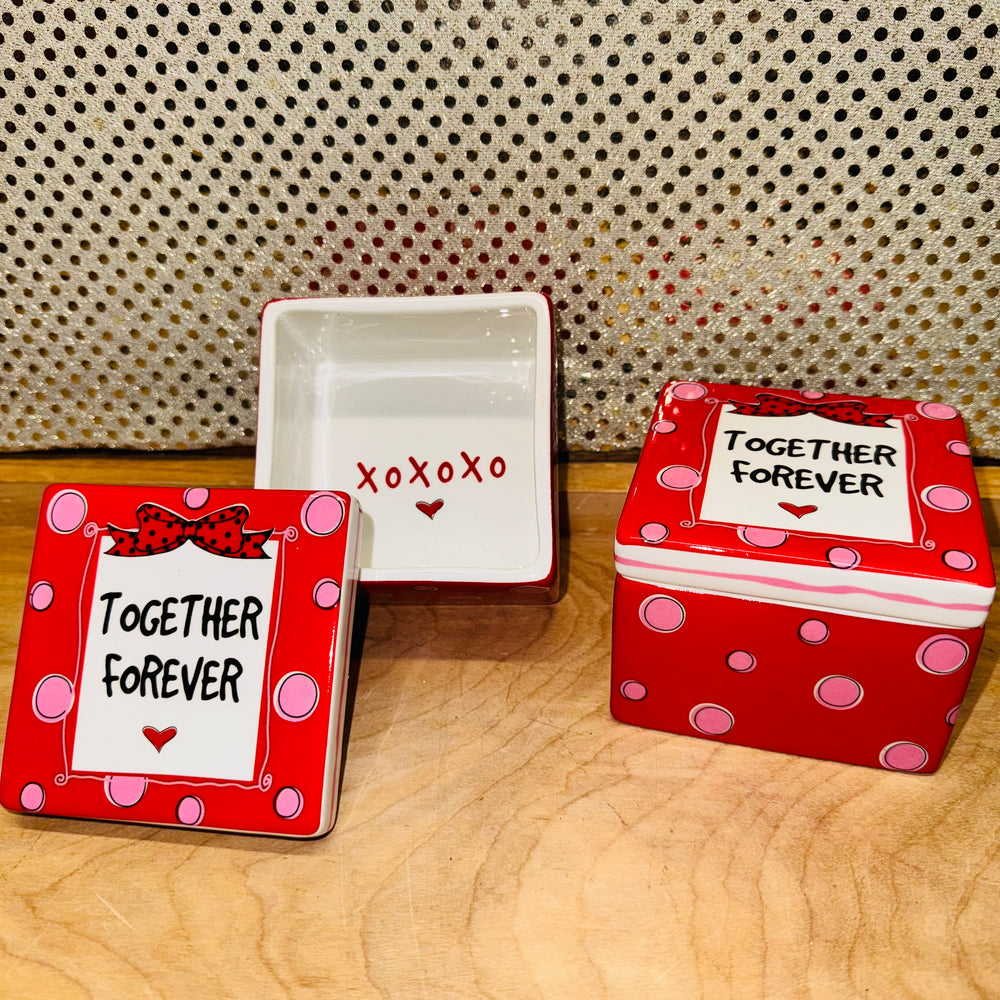 Together Forever XOXOXO Ceramic Box