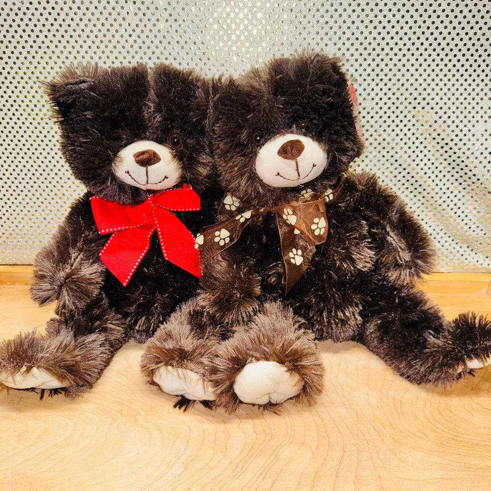 Brown Junior Bear with Red Bow