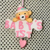 Bear 1st Christmas Ornament - GIRL Only