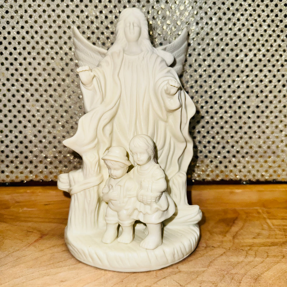 Porcelain Angel Figurine with 2 Children