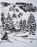 
              Charmayne's Originals - Vail Clock Tower and Covered Bridge
            