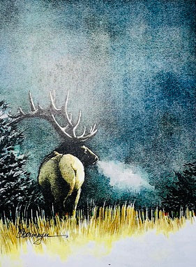 Charmayne's Originals - Elk on Fall Night