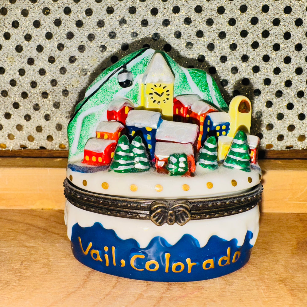 Trinket Box with Ski Icon 