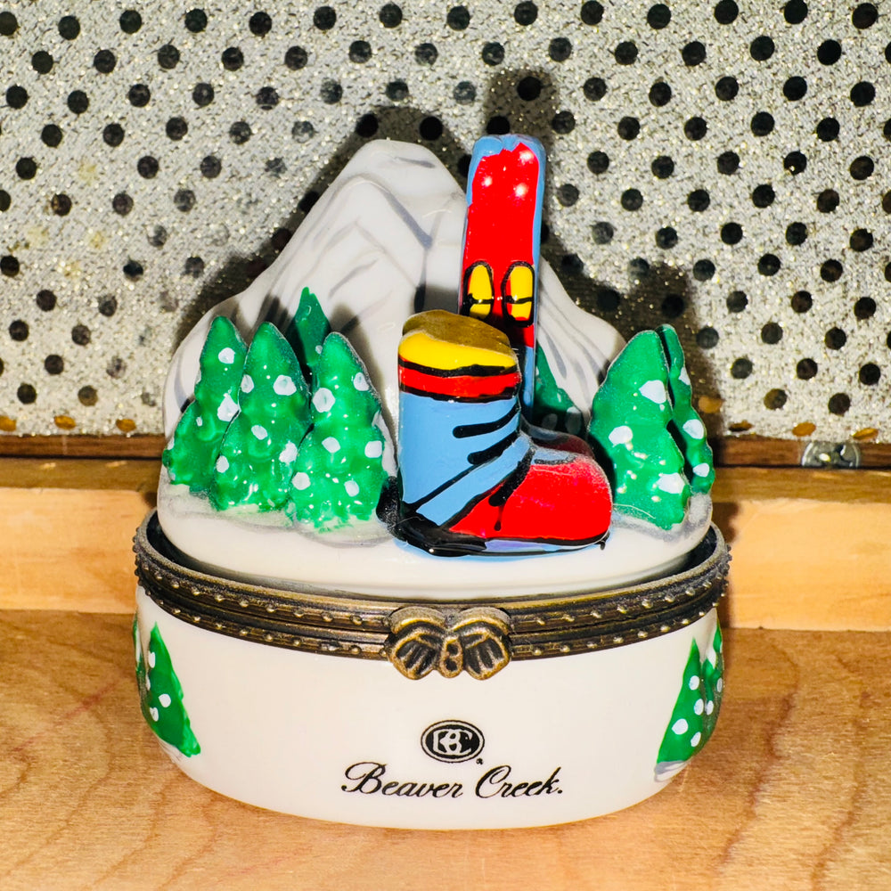 Trinket Box with Ski Icon 