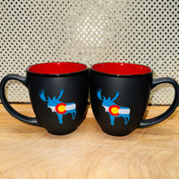 Colorado Flag Moose Mug - Red