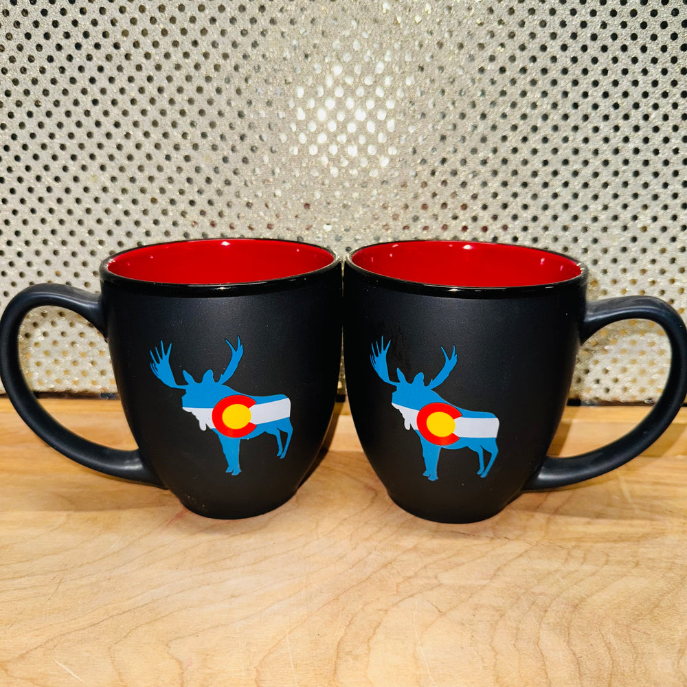 Colorado Flag Moose Mug - Red