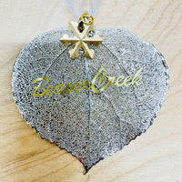 
              Real Leaf Ornament - Silver Aspen Leaf
            