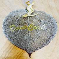 
              Real Leaf Ornament - Silver Aspen Leaf
            