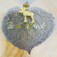 
              Real Leaf Ornament - Silver Aspen Leaf
            