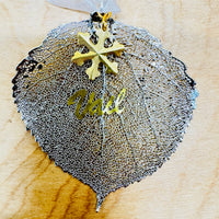 
              Real Leaf Ornament - Silver Aspen Leaf
            