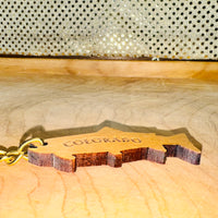 Colorado Wood Keychain - Bear, Moose or Trout