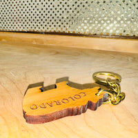 
              Colorado Wood Keychain - Bear, Moose or Trout
            