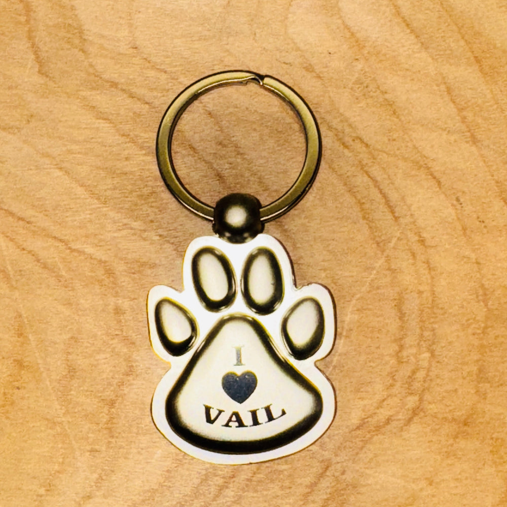 Vail Paw Keychain