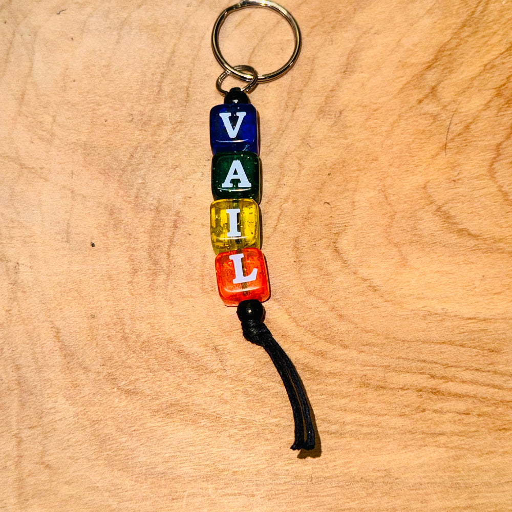 V-A-I-L Acryic Beads Keychain