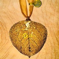 
              Real Leaf Ornament - Gold Aspen Leaf
            