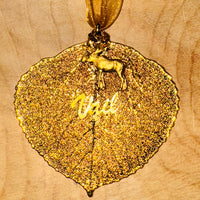 
              Real Leaf Ornament - Gold Aspen Leaf
            