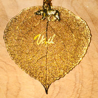 
              Real Leaf Ornament - Gold Aspen Leaf
            