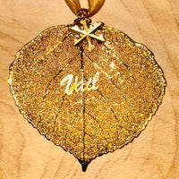 
              Real Leaf Ornament - Gold Aspen Leaf
            