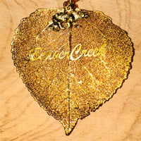 
              Real Leaf Ornament - Gold Aspen Leaf
            