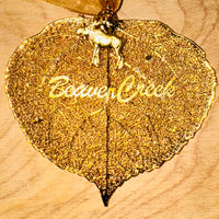 
              Real Leaf Ornament - Gold Aspen Leaf
            