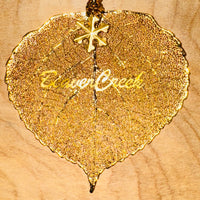 
              Real Leaf Ornament - Gold Aspen Leaf
            