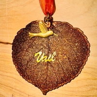 
              Real Leaf Ornament - Copper Aspen Leaf
            
