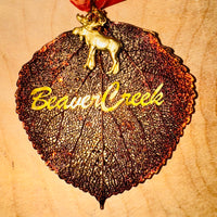 
              Real Leaf Ornament - Copper Aspen Leaf
            