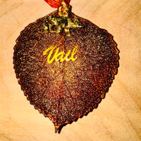
              Real Leaf Ornament - Copper Aspen Leaf
            