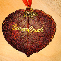 
              Real Leaf Ornament - Copper Aspen Leaf
            