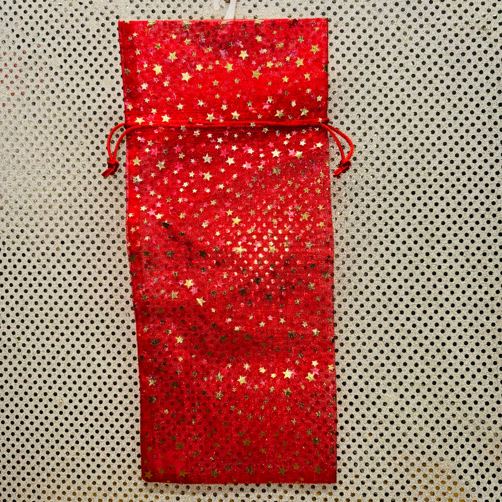 Red Star Print Wine Bag