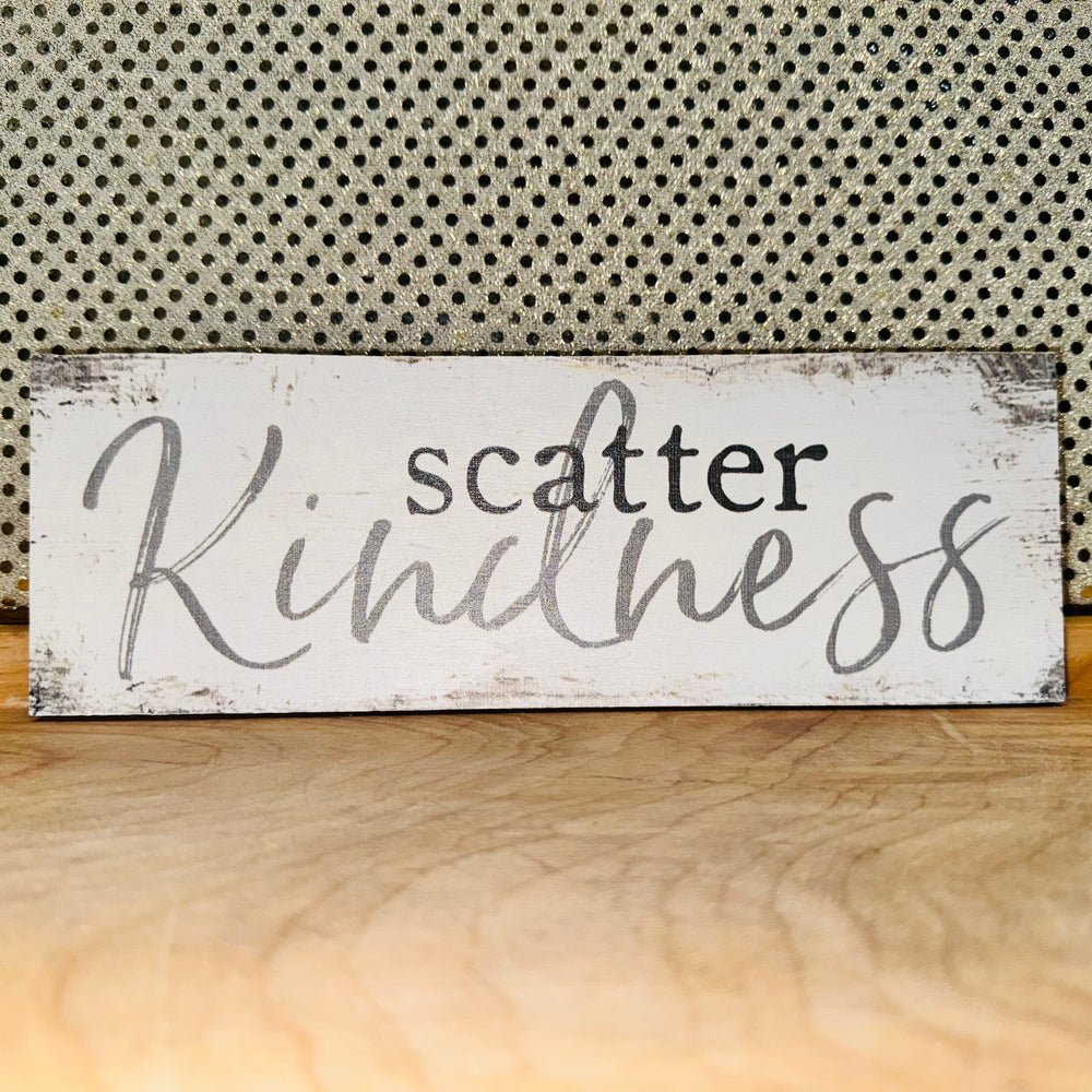 Scatter Kindness Wood Sign - Large