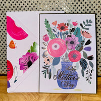 
              Mother's Day Card - Purple Vase with Flowers
            