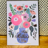 Mother's Day Card - Purple Vase with Flowers