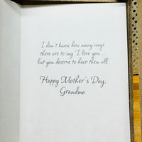 
              Mother's Day Card - for Grandma Hot Pink & Turquoise flowers
            