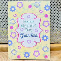 
              Mother's Day Card - for Grandma Yellow with Flowers
            