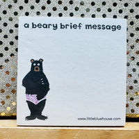 Sticky Note A Beary Brief Message