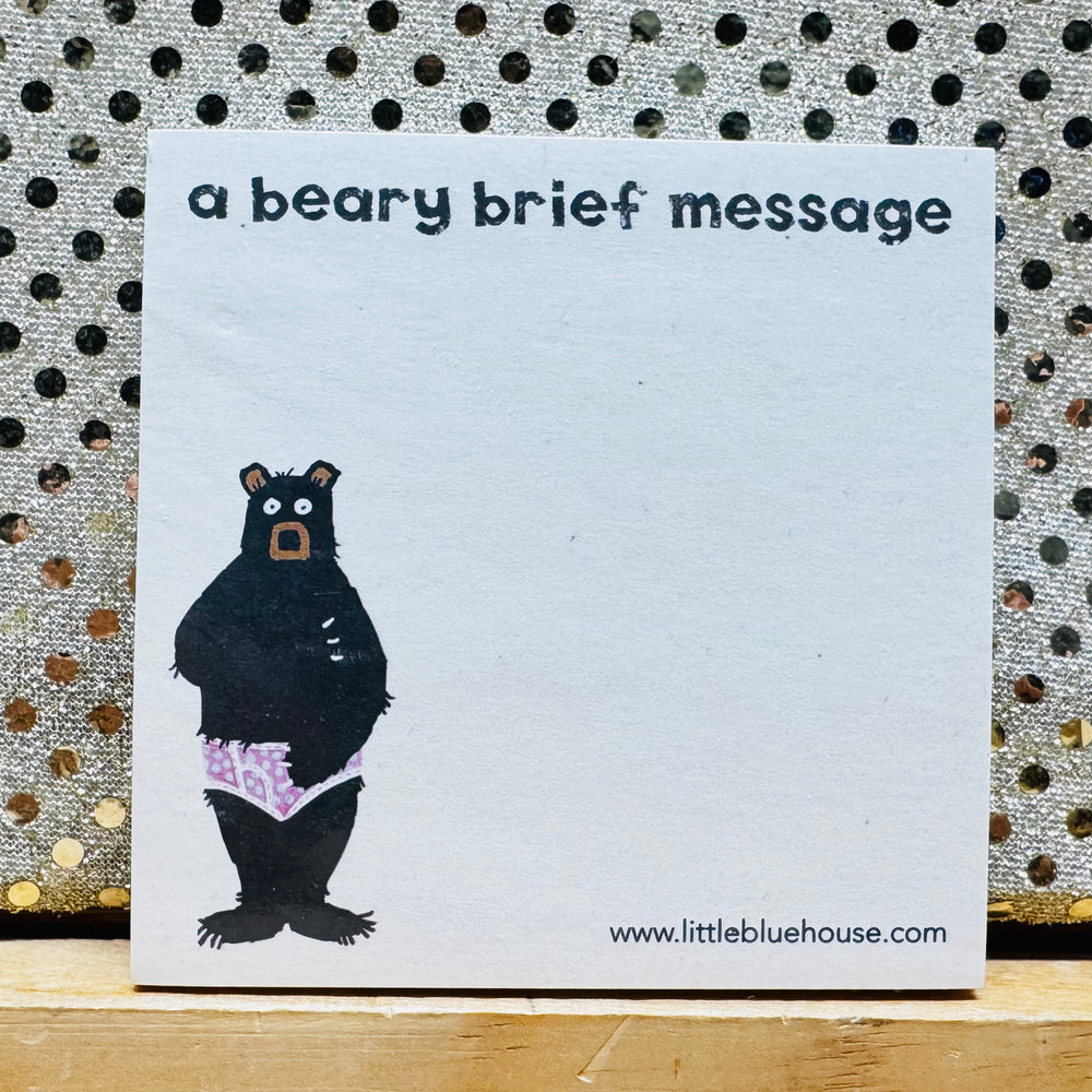 Sticky Note A Beary Brief Message