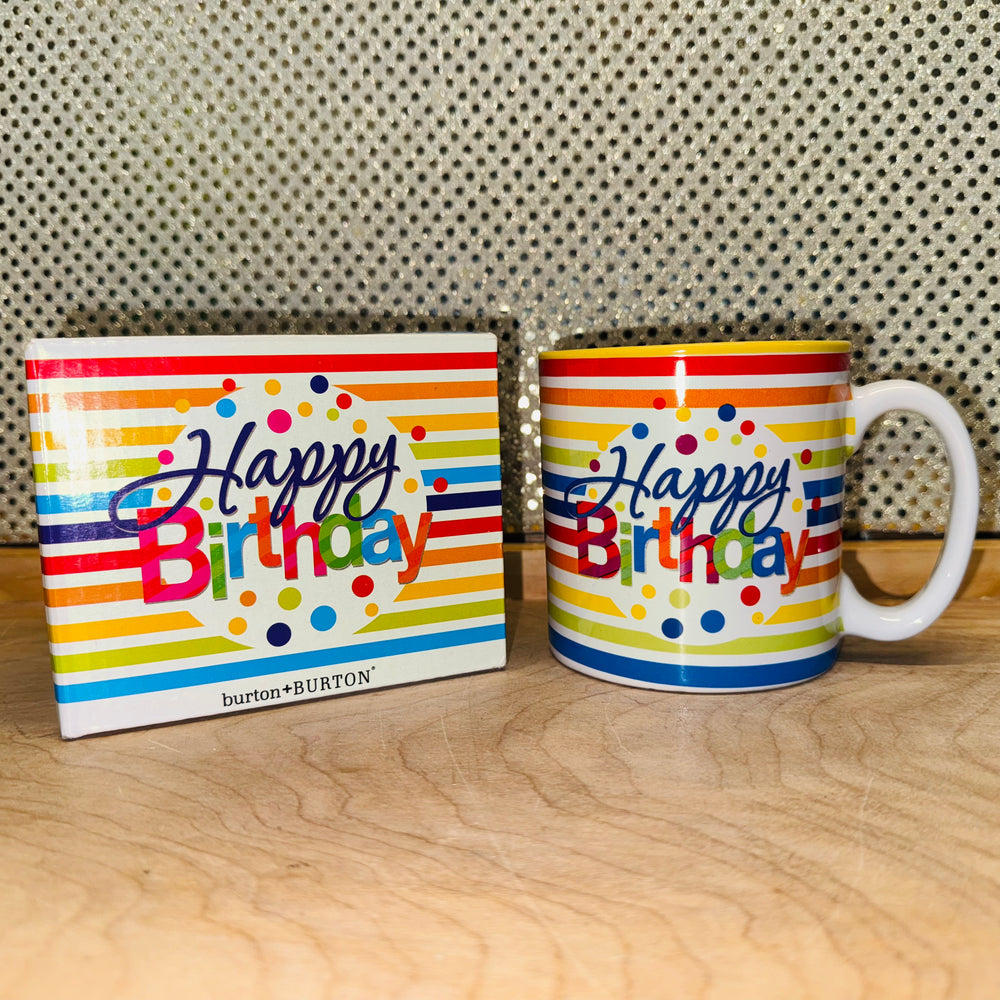 Happy Birthday Stripes Mug