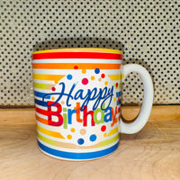 
              Happy Birthday Stripes Mug
            
