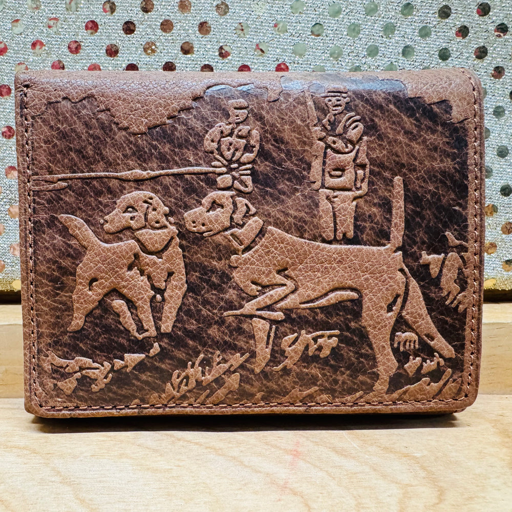 Leather Wallet - Hunting Dogs