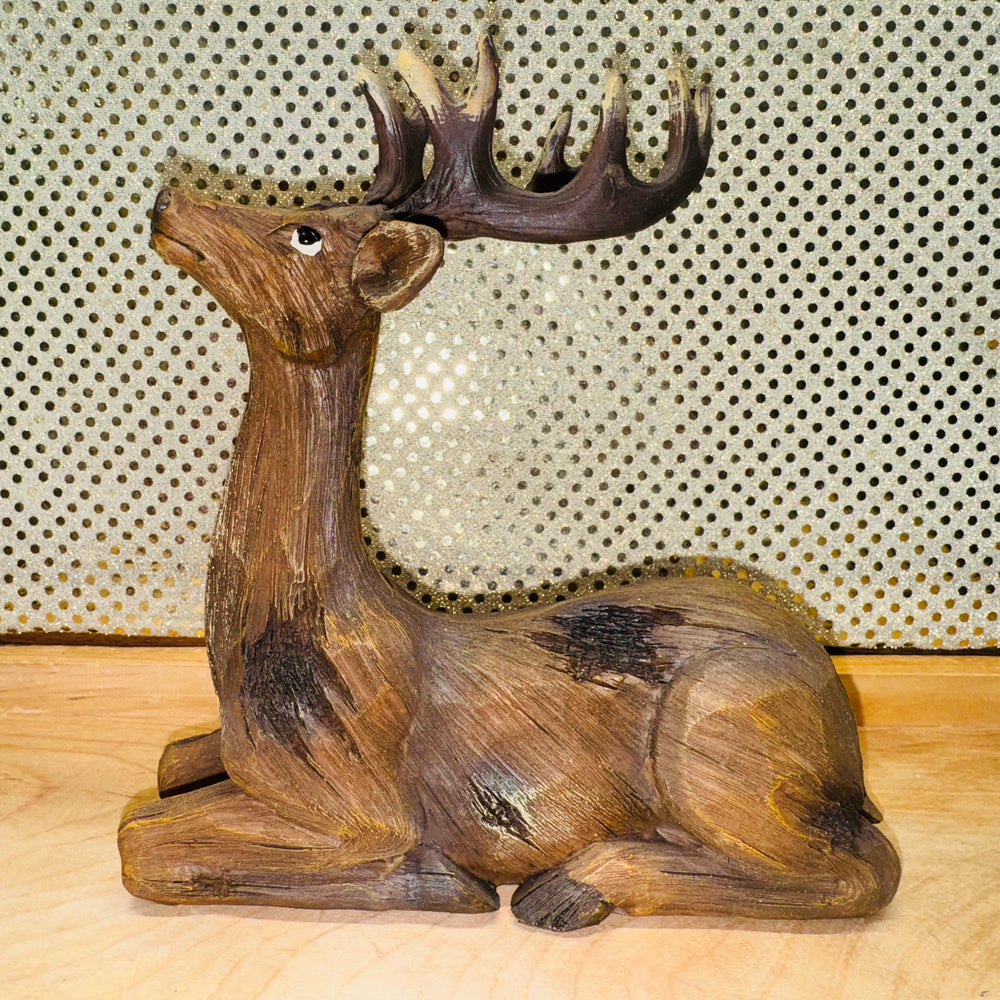 Sitting Deer Figurine