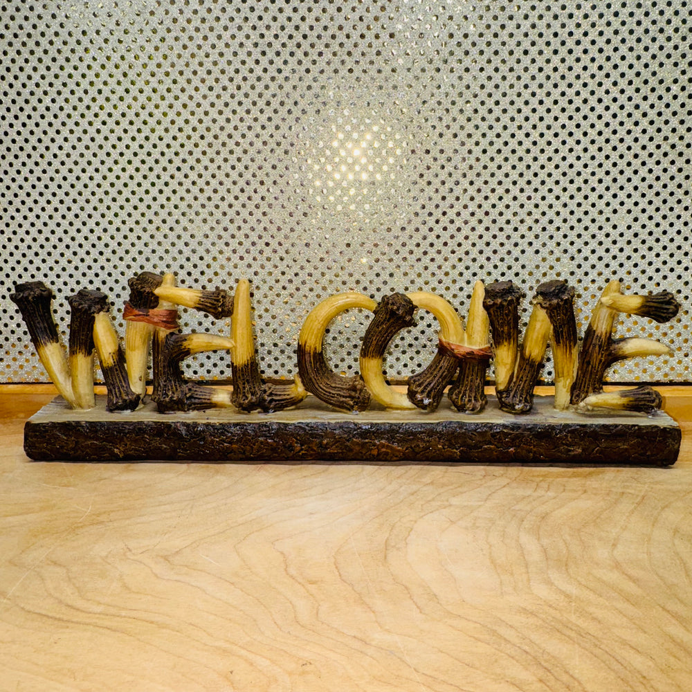 Antler Resin Welcome Sign