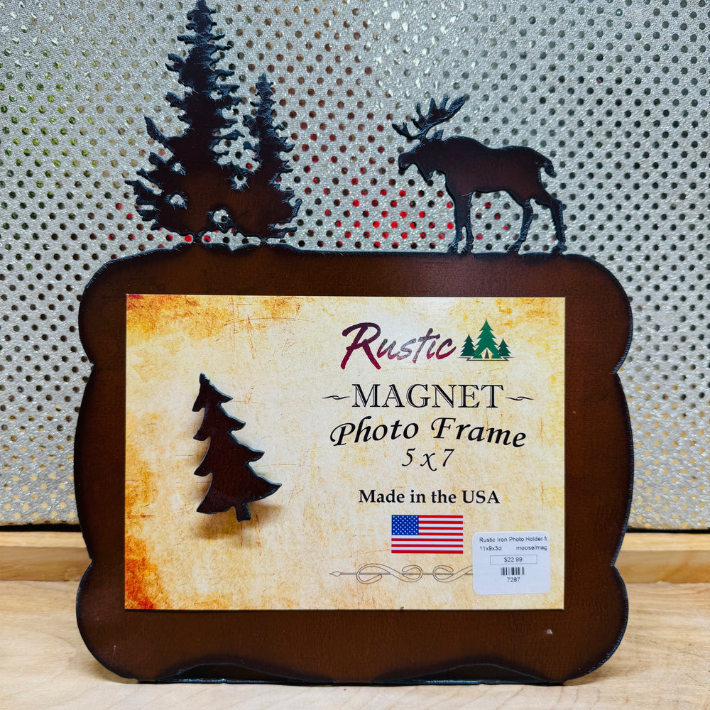 Magnetic Moose with Trees Picture Frame