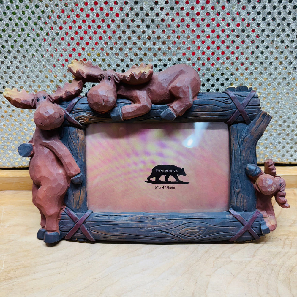 Three Moose Horizonal Picture Frame