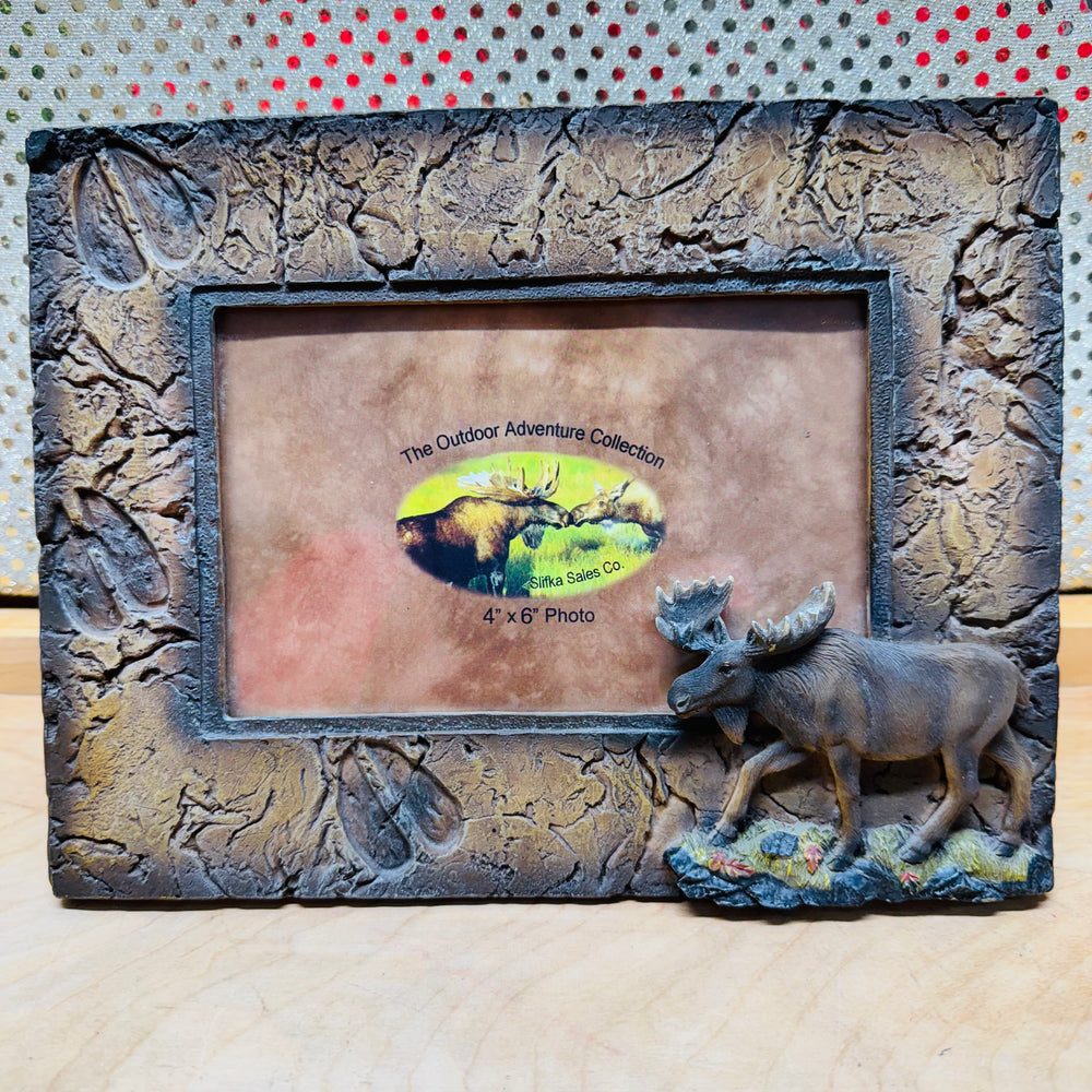 Moose Tracks Picture Frame with Moose